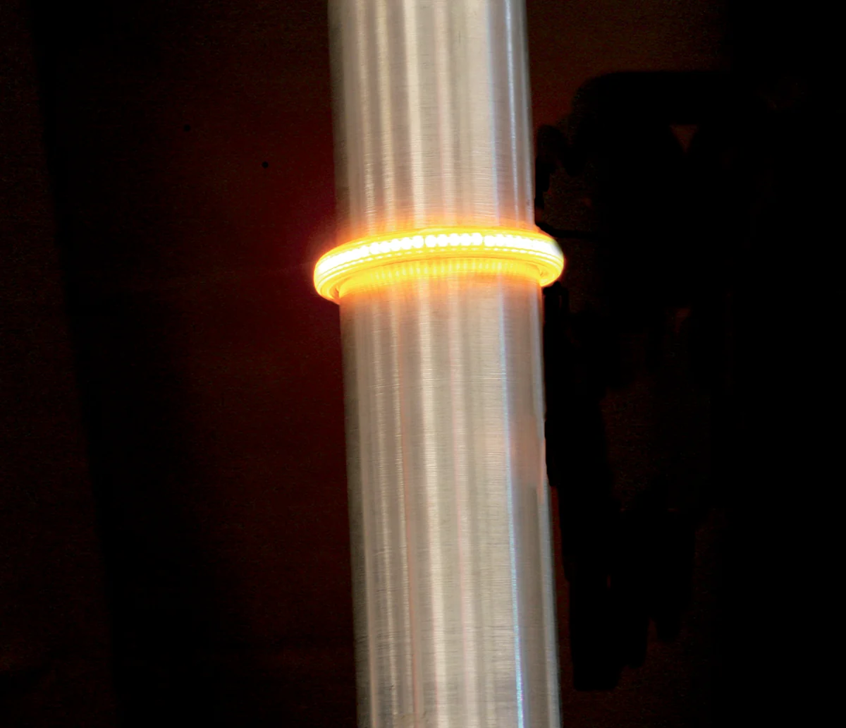 Natural Custom Dynamics WRAPZ Fork Lights - 39 mm - Amber Lens TW39AA Smooth