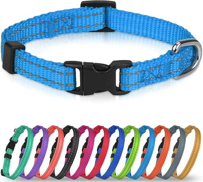 Trendy Joytale Small Dog Collar Reflective and Adjustable Nylon Collar Original Design