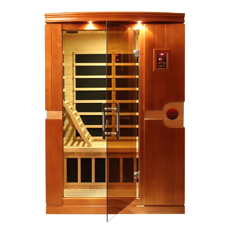Stylish Golden Designs Dynamic Venice Elite 2-Person Ultra Low EMF FAR Infrared Sauna Proven