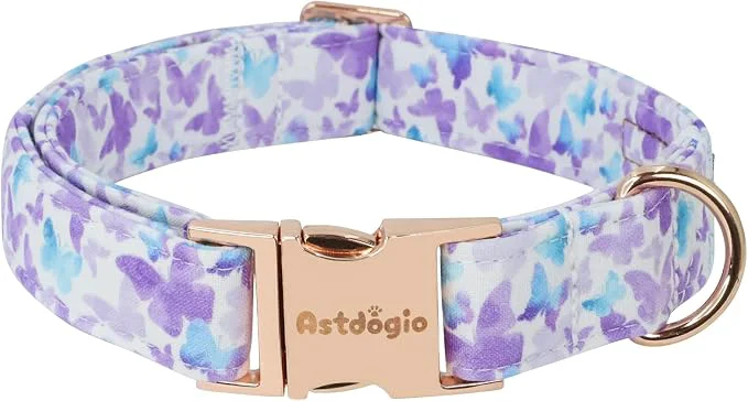 Eco-Friendly Elegant Butterfly Dog Collar Adjustable Comfortable Healthy