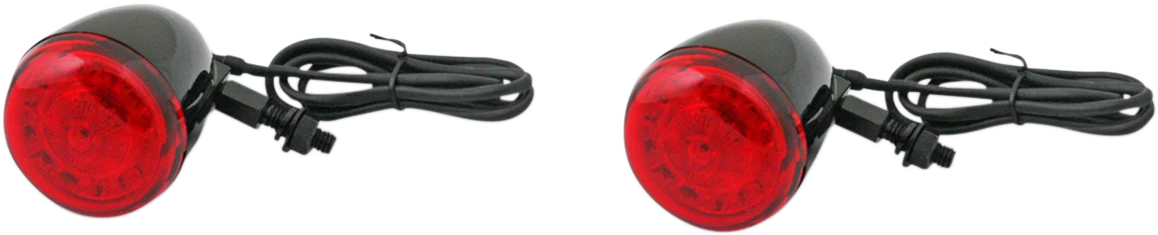Consistent Custom Dynamics ProBEAM Universal Turn Signals - Gloss Black Red PB-UNV-RTS-RR-B Clean
