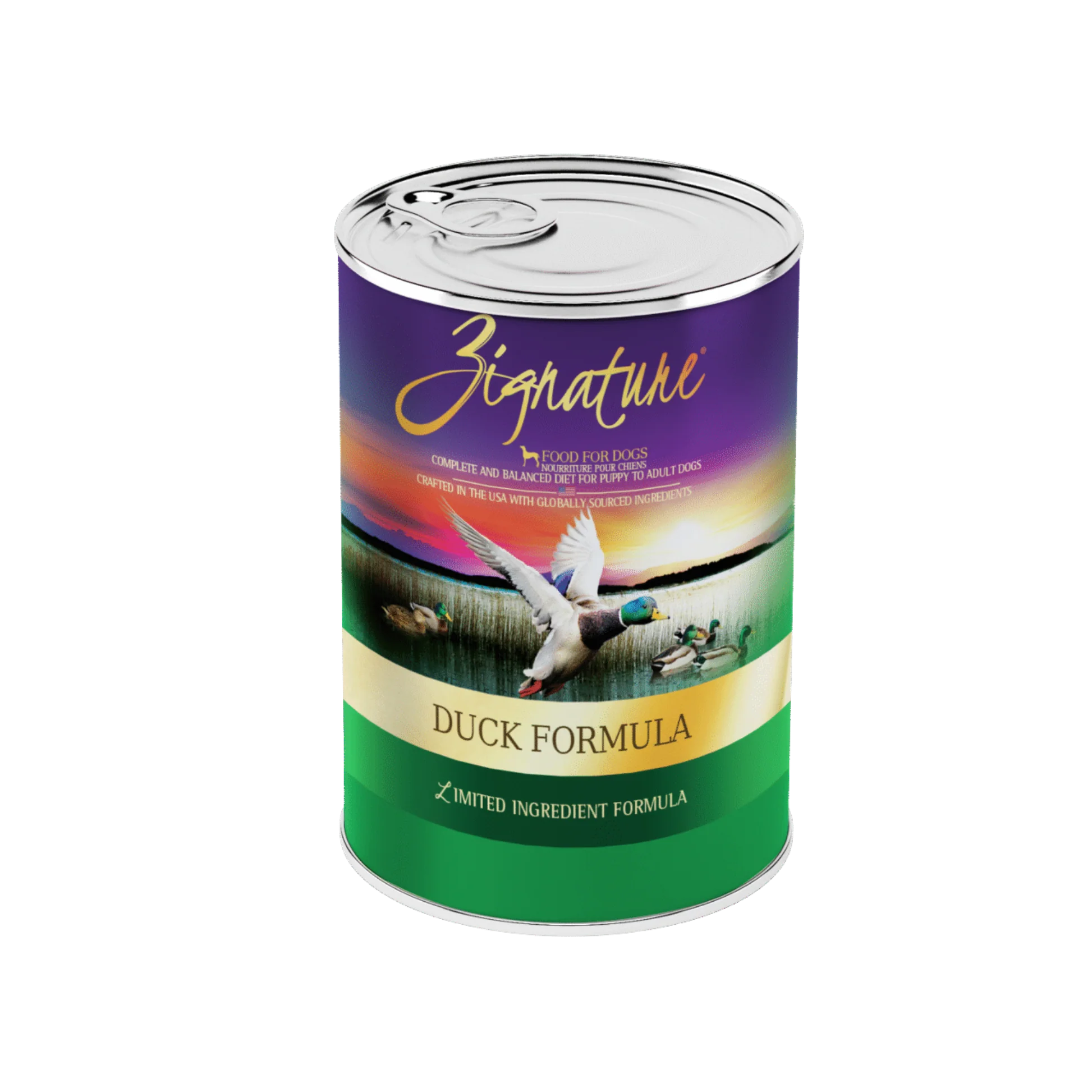 Eco-Friendly Zignature Wet Dog Food Duck Formula 13oz Long-Lasting