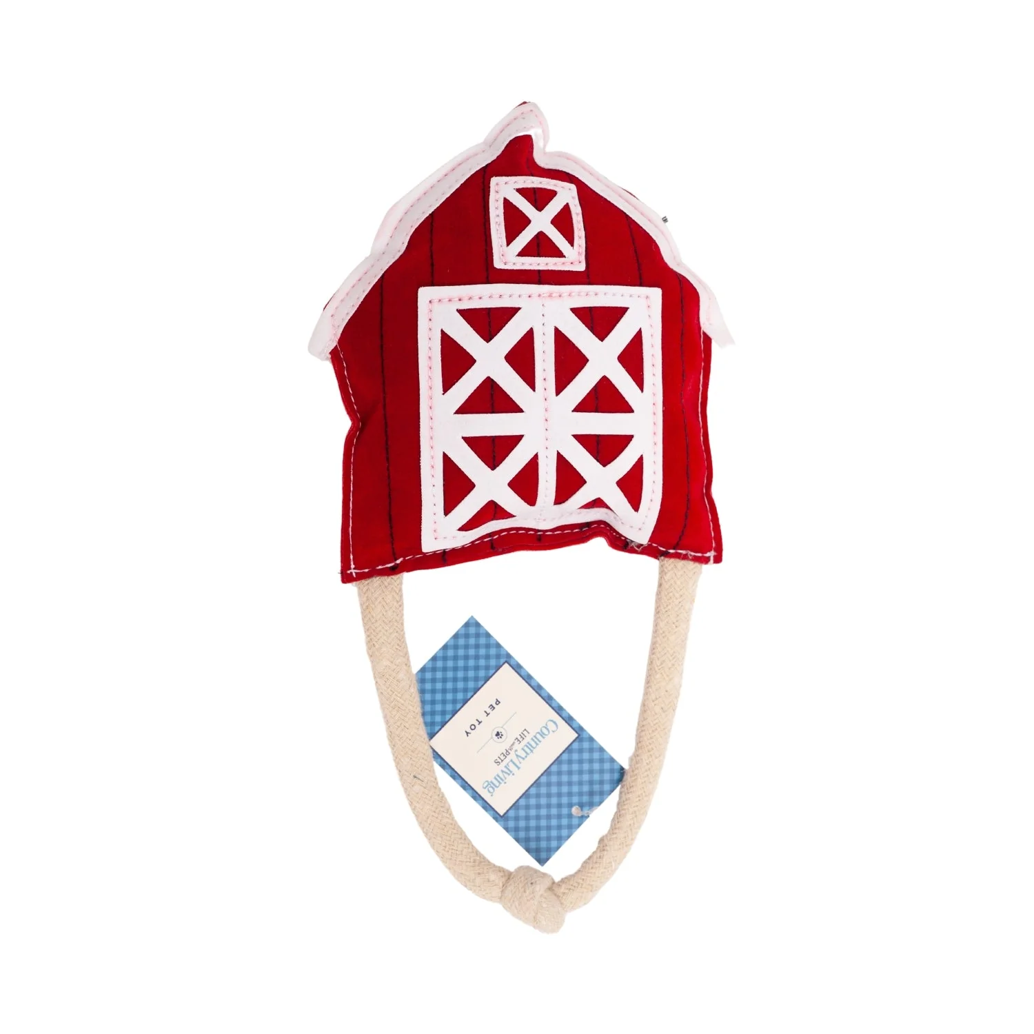 Traditional Country Living Faux Leather Red Barn Dog Chew Toy – Safe Long-Lasting and Non-Toxic Contemporary