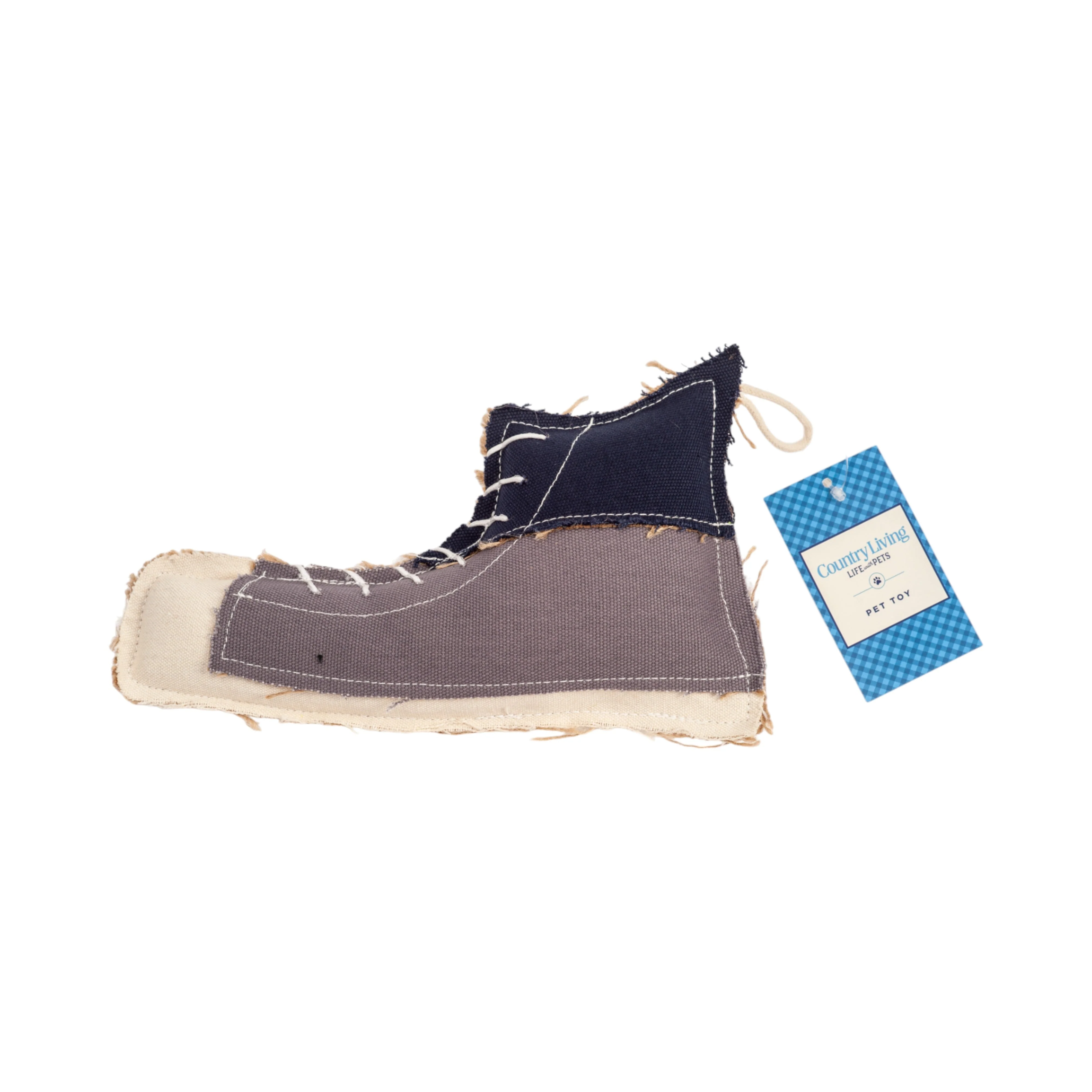 Breathable Country Living Canvas Jute Shoe-Shaped Dog Chew Toy – Durable Safe and Non-Toxic Unique