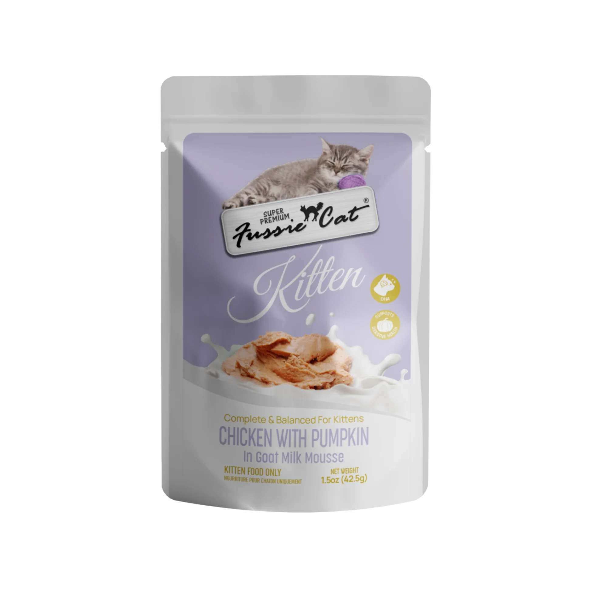 Efficient Fussie Cat Chicken with Pumpkin in Goat Milk Mousse Kitten Pouch 1.5oz Casual