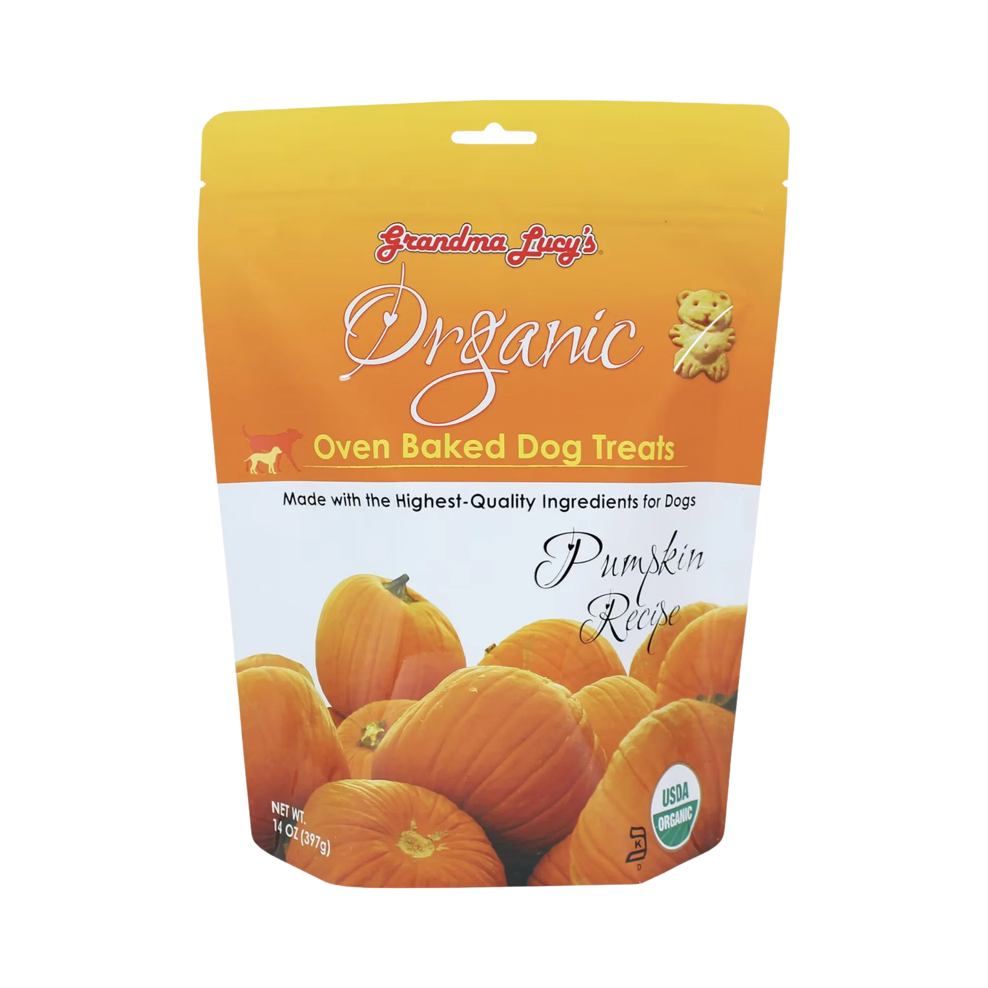 Effective Grandma Lucy's Oven Baked Organic Pumpkin Dog Treats 14oz Lightweight