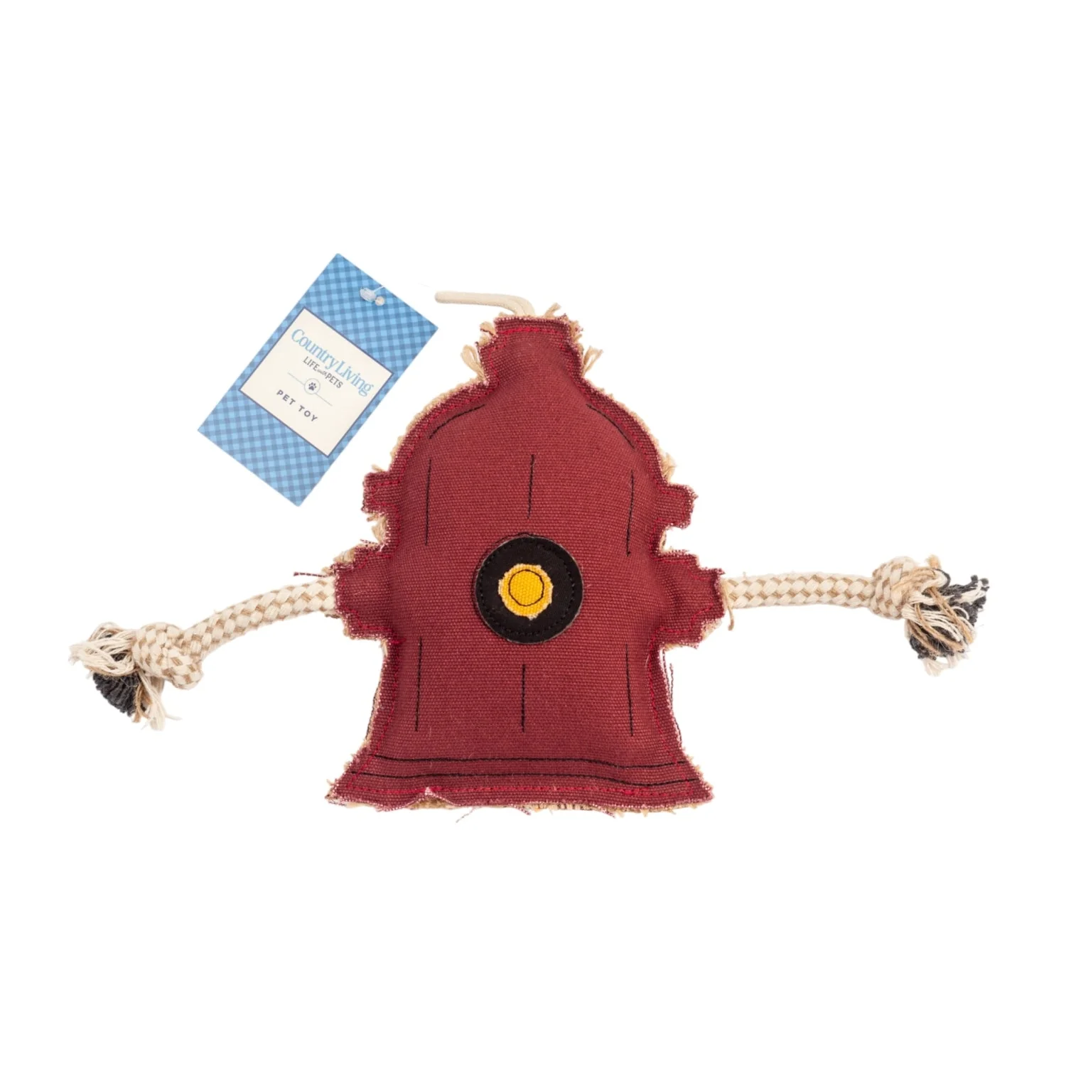 Secure Country Living Canvas Jute Fire Hydrant Dog Chew Toy – Durable Safe and Non-Toxic Pure