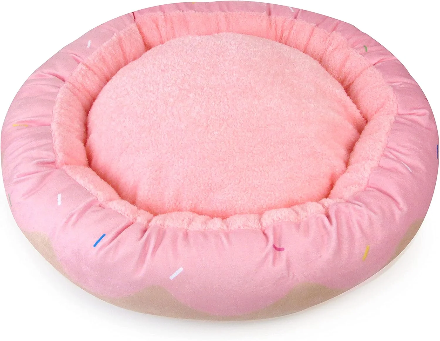 Consistent TONBO Soft Plush Small Cute and Cozy Donut Dog Cat Bed Washer and Dryer Friendly Donut Original Design