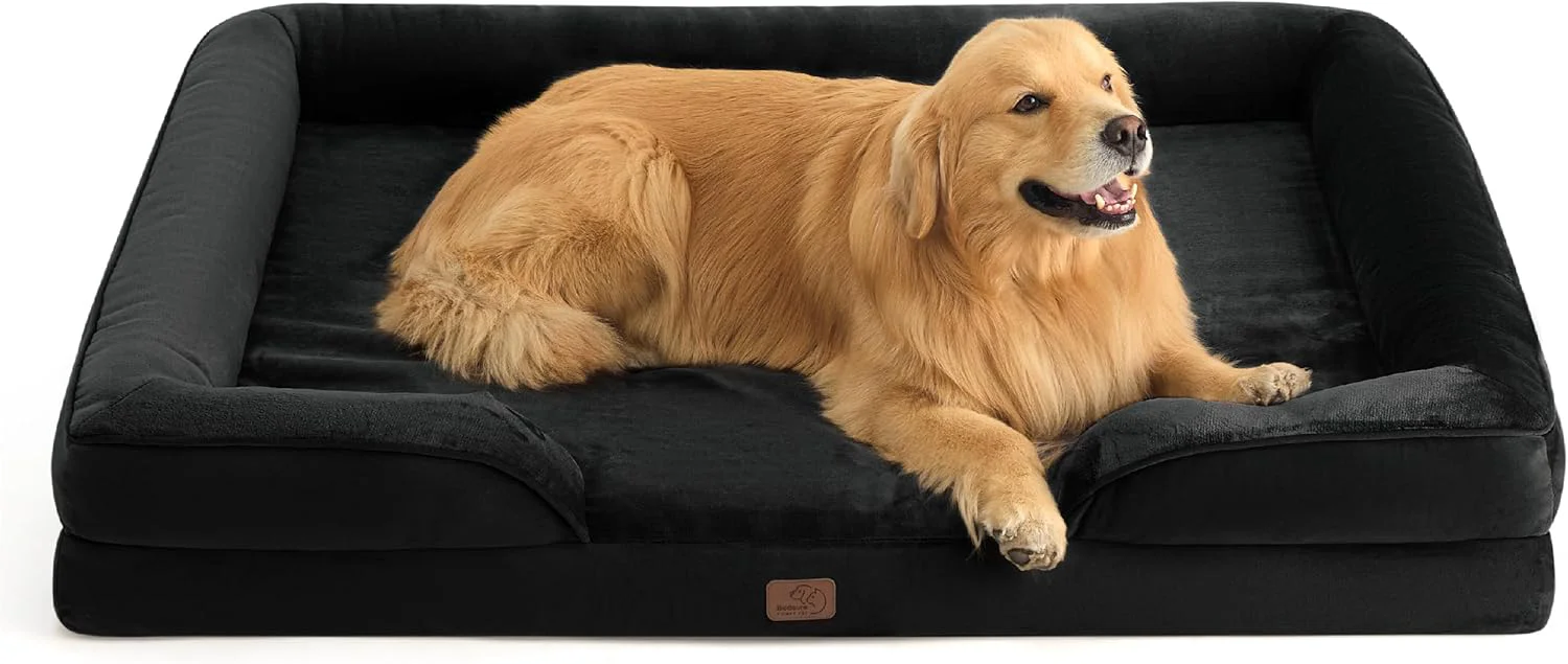 Luxury Bedsure XXL Orthopedic Dog Bed for Extra Large Dogs - Washable Giant Dog Cat Bed Waterproof Comfort Dogs Couch Sofa with Washable Removable Cover Pet Bed with Nonskid Bottom Black 52 User-Friendly