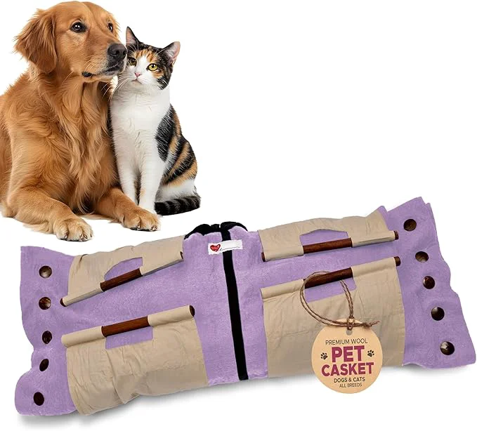 Superior Cocoon® - Eco-Friendly Pet Burial Cremation Ceremony Kit Premium Wool - Casket for Dogs and Cats Choose Size Color XL Lavender About ThisOverview Innovative