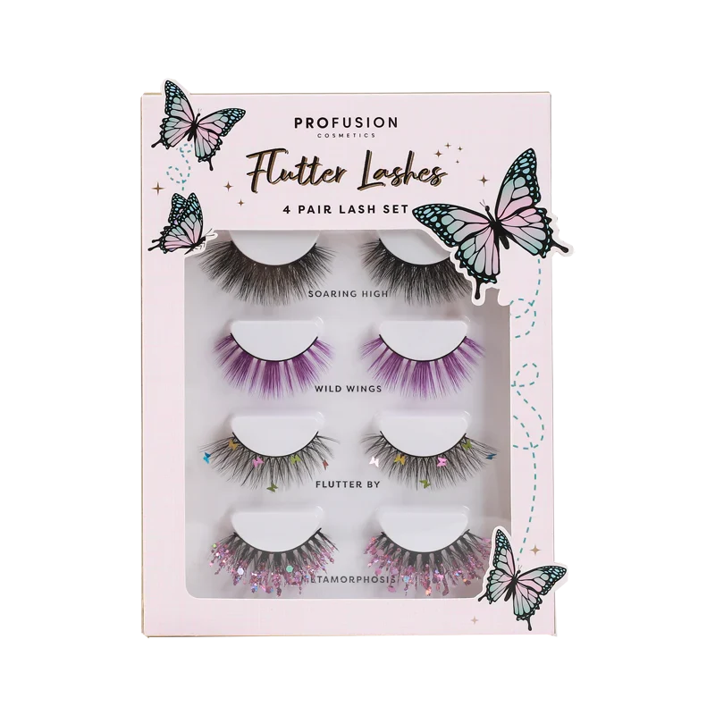Soft Empowered Butterfly Flutter Lashes 4 pair Lash Set Optimized