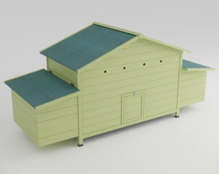 Specialty 11.12 Square Feet Large Wooden Chicken Enclosure With 2 Range Doors 2 Nest Boxes Original Design