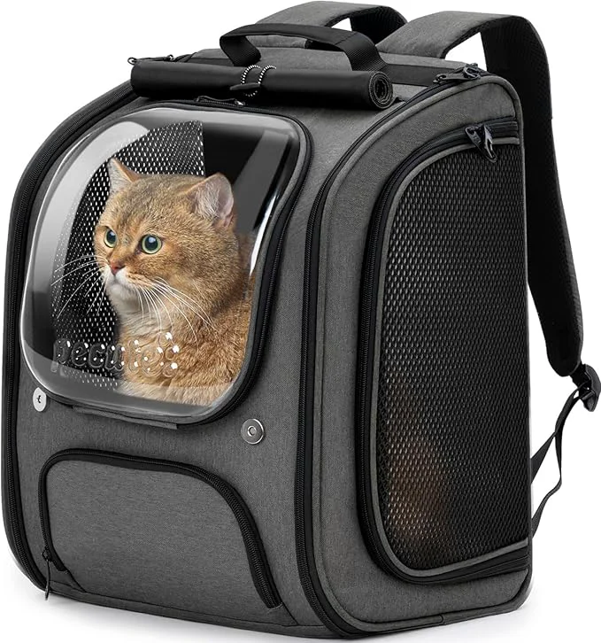 Stylish Pecute Cat Backpack Carrier Large Space Cat Bubble Backpack Breathable Cat Elegant