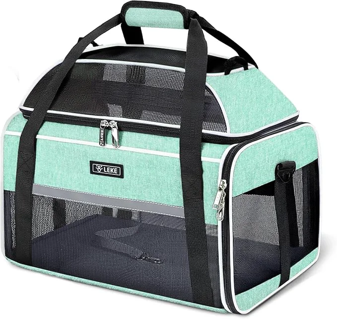 Environmentally Friendly Lekereise Top-Expandable Pet Carrier 17x11x9.5 Inch Alaska Hawaiian Airline Responsible