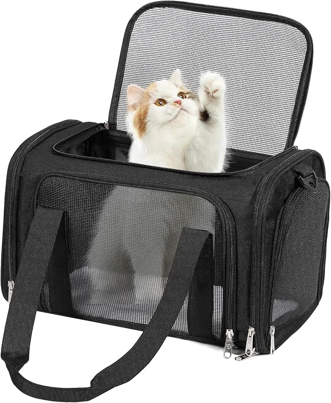 Breathable Discala Cat Dog Carrier Up to 15 Lbs TSA Airline Pet Carrier Outstanding