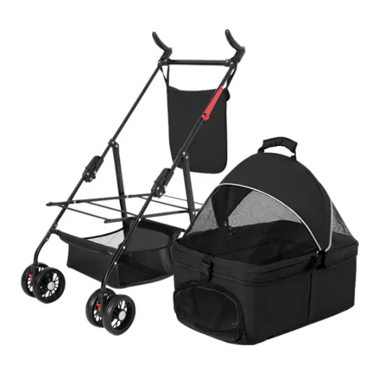 Effective 4 Wheels Pet Stroller Foldable Carrier with Removable Liner Features Specifications Package Lists Quality