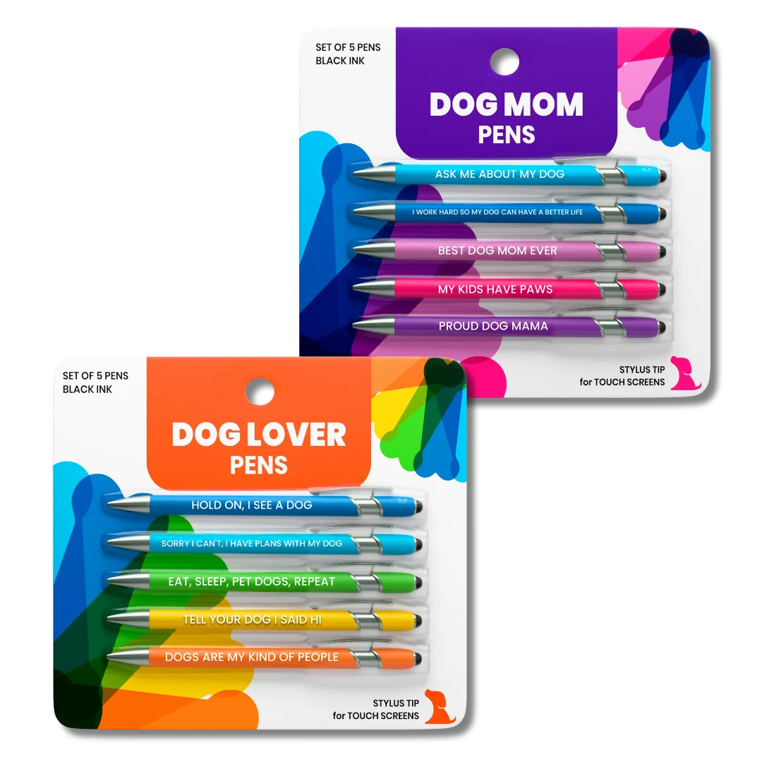 Sustainable Dog-Themed Stylus Pen Set 1 pc. Dog Lover 1 pc. Dog Mom Authentic