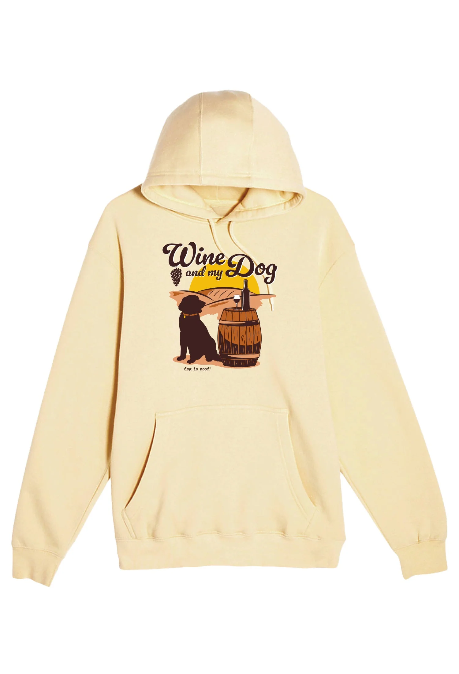 Secure Hoodie Wine My Dog Yellow Cream Expertly Made