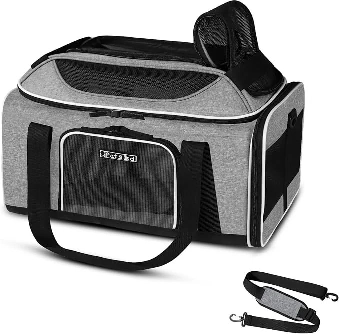Effective Petskd Top-Expandable Pet Carrier 17x12x8.5 Inches JetBlue Allegiant Spirit Trendy
