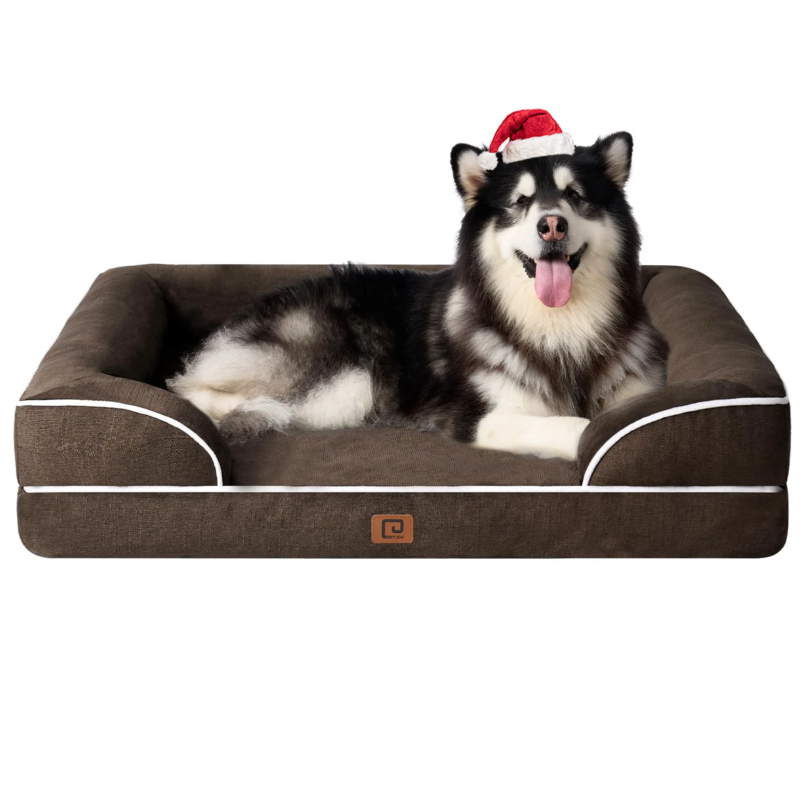 Solid EHEYCIGA Orthopedic XL Dog Bed – Waterproof Memory Foam Non-Slip Removable Cover for Extra-Large Dogs Classic