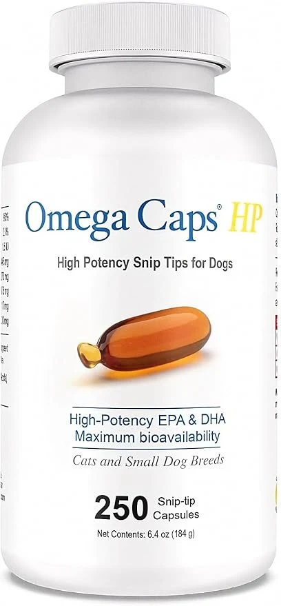 Contemporary Omega Caps HP Snip Tips for Cats and Small Dogs High Potency EPA and DHA Maximum Bioavailability Fish Oil Supplement Vet Formulated Made in USA Skin Coat Joint and Heart Health 250 CapsulesAbout This Exclusive