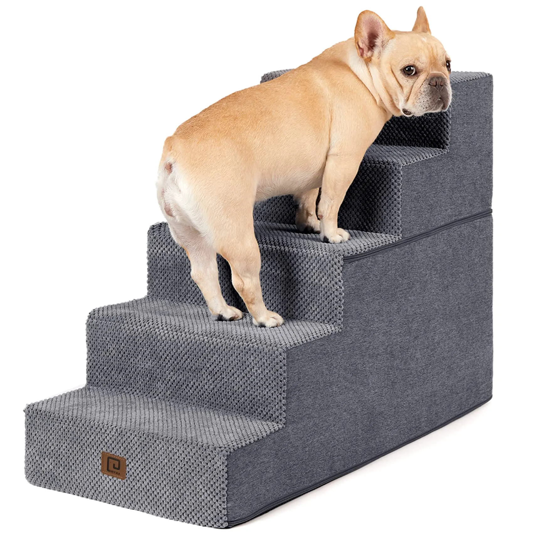 Relaxed EHEYCIGA 22.5 High Dog Stairs - 5-Step Non-Slip Pet Steps for Beds and Furniture Elegant