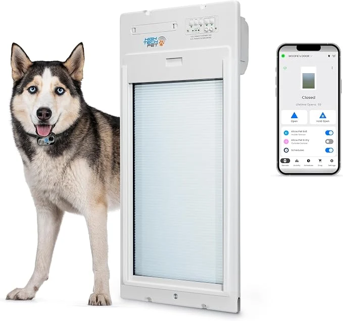 Trusted Power Pet Automatic ROLL UP Door by High Tech Pet Brand Motorized Panel Rolls Reliable
