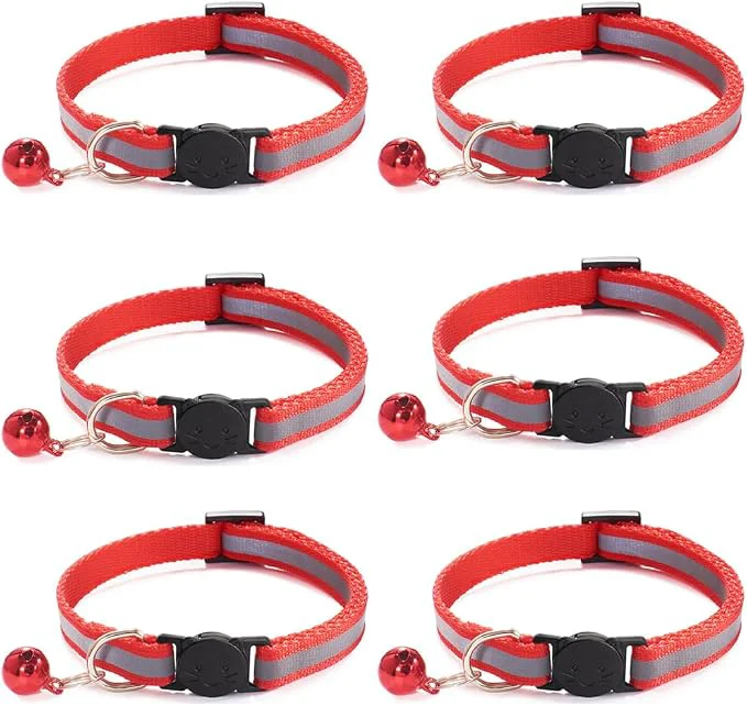 Natural 6 Pack Reflective Cat Collar Quality