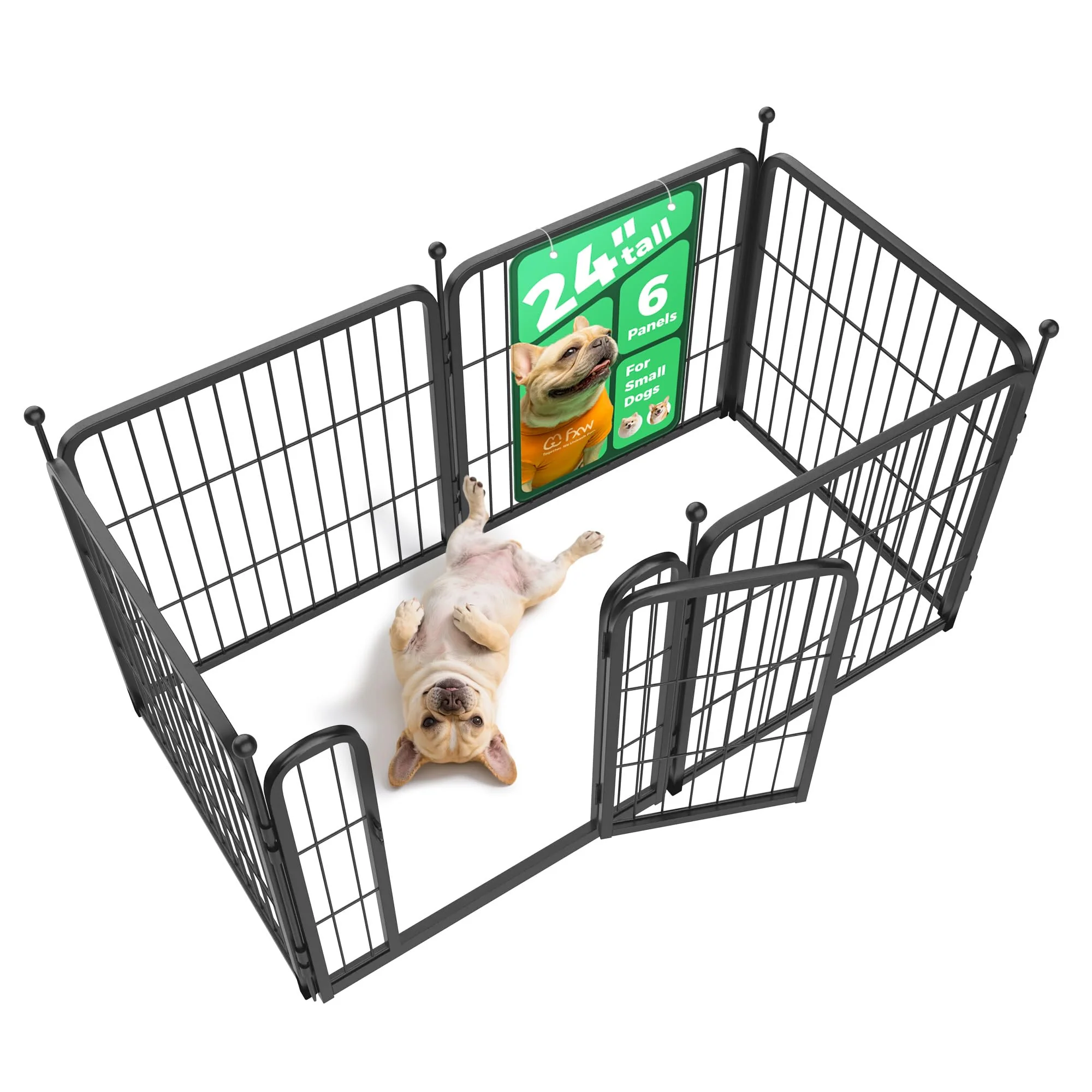 Unique FXW Rollick Unleashed Dog Playpen — 24 x 6 Panels for Small Puppy Dogs Indoor Outdoor RV Premium Material