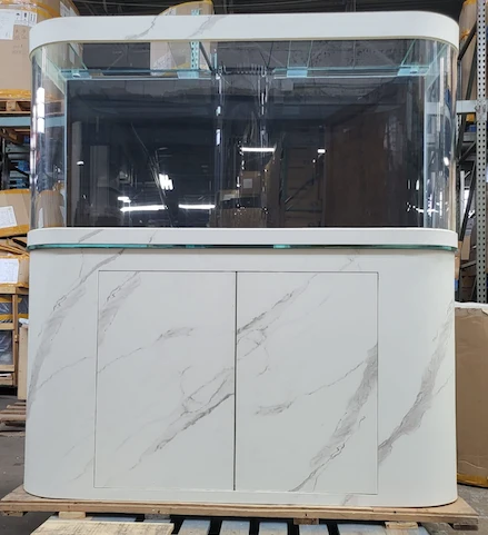 Comfortable WARRANTY INCLUDED 170 gallon GLASS BayView Panoramic aquarium fish tank set Environmentally Friendly