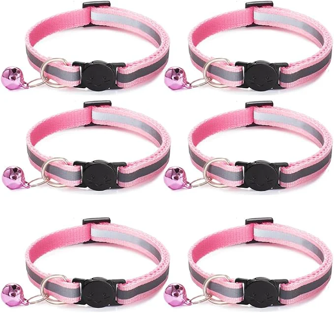 Convenient 6 Pack Reflective Cat Collar Fine