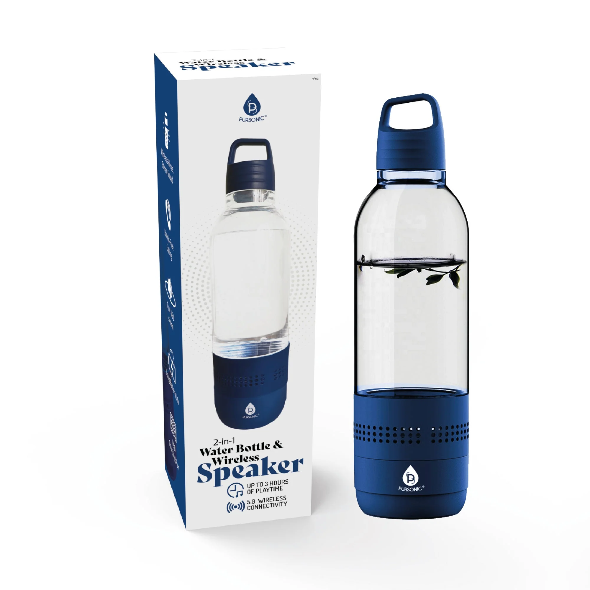 Prestigious Pursonic 2-in-1 Water Bottle with Built-In Wireless Speaker Long-Lasting