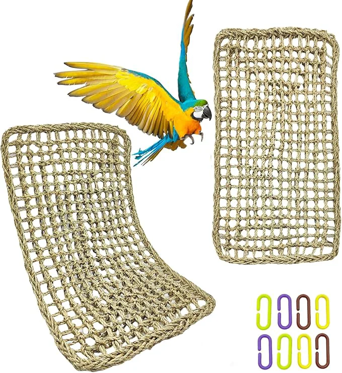 Refined Large Bird Seagrass Mat 24 × 14 ''Natural Seagrass Woven Bird Net Hammock Outstanding