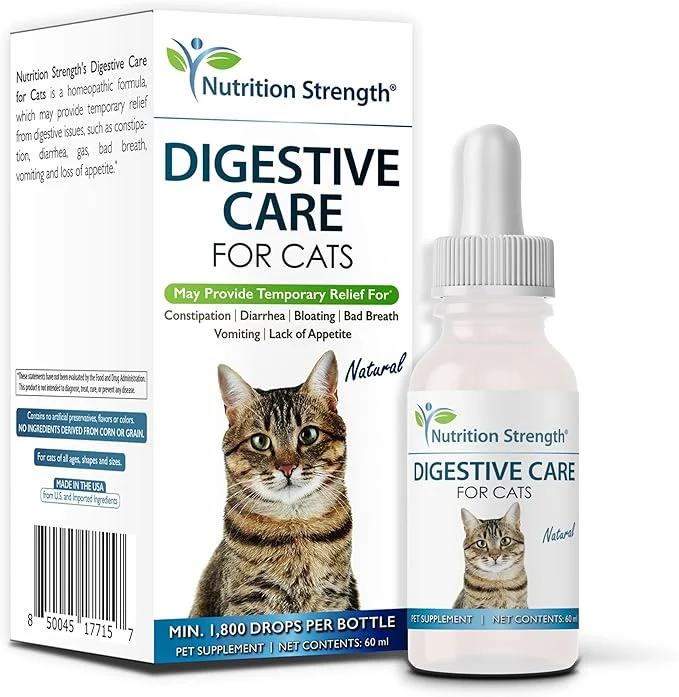 User-Friendly Digestive Care for Cats Natural Constipation Relief for Cats and Kittens Support for Diarrhea Bloating Bad Breath Vomiting Lack of Appetite 60 MillilitersAbout This Outstanding