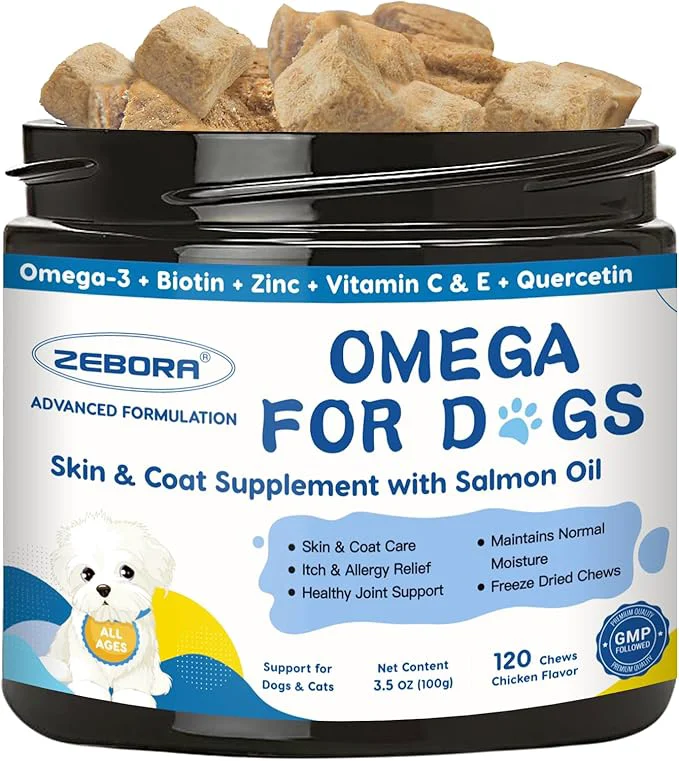 Secure Omega 3 for Dogs with Salmon Oil Fish Oil for Dogs Skin and Coat Supplement Dog Allergy Relief Hot Spot Treatment Anti Shedding Hip Joint Support with EPA DHA Biotin Vitamin EAbout ThisOverview Consistent