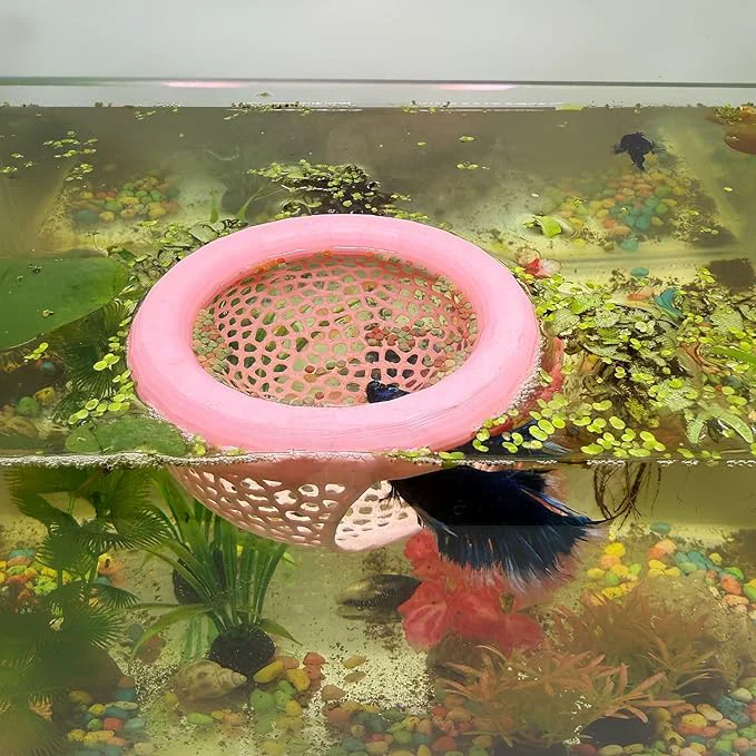 Superior Aquarium Floating Betta Fish Skins Betta or Shrimp Feeder Cave and Hammock Prestigious