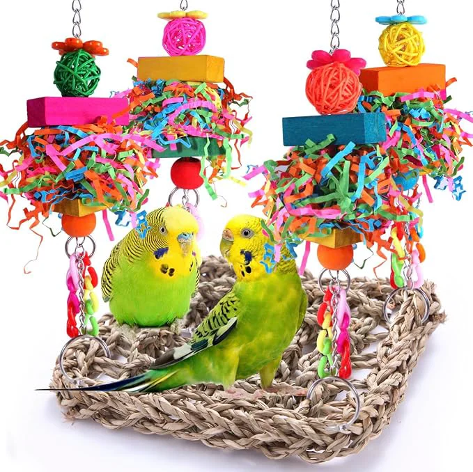 Solid Parakeet Toys Bird Toys Conure Toys Birdcage Stands Bird Foraging Wall Seagrass Quality