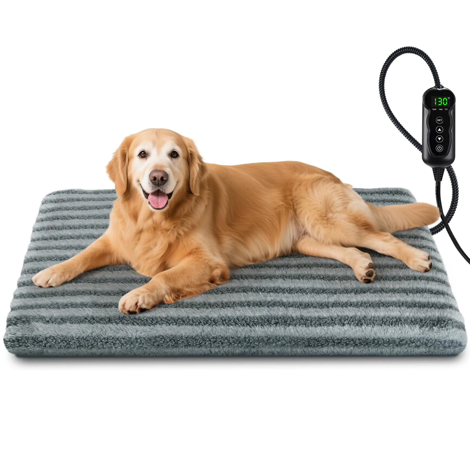 Premium SHU UFANRO Large Pet Heating Pad 11 Temperature Levels 24H Timer Auto Shut-Off Certified