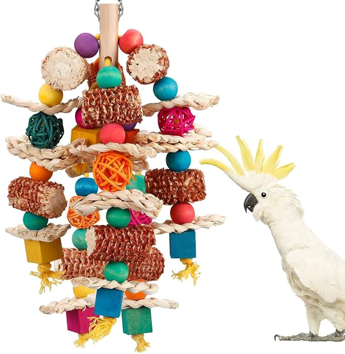 Stylish lovyoCoCo Parrot Toys Bird Toys Natural Corn Cob Bird chew Toys Reusable