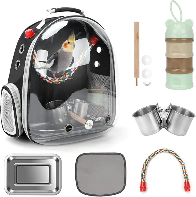 Luxury Rypet Bird Carrier Backpack Parrot Portable Breathable Bag Pet Bird Lightweight Long-Lasting