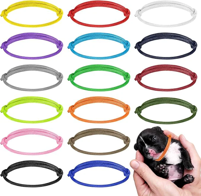 Smooth BOUMUSOE 16pcs Adjustable Puppy ID Bands Verified