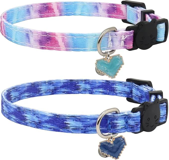 Top-Quality Cat Collar Breakaway 2 Pack Cotton Cats Collars Original Design
