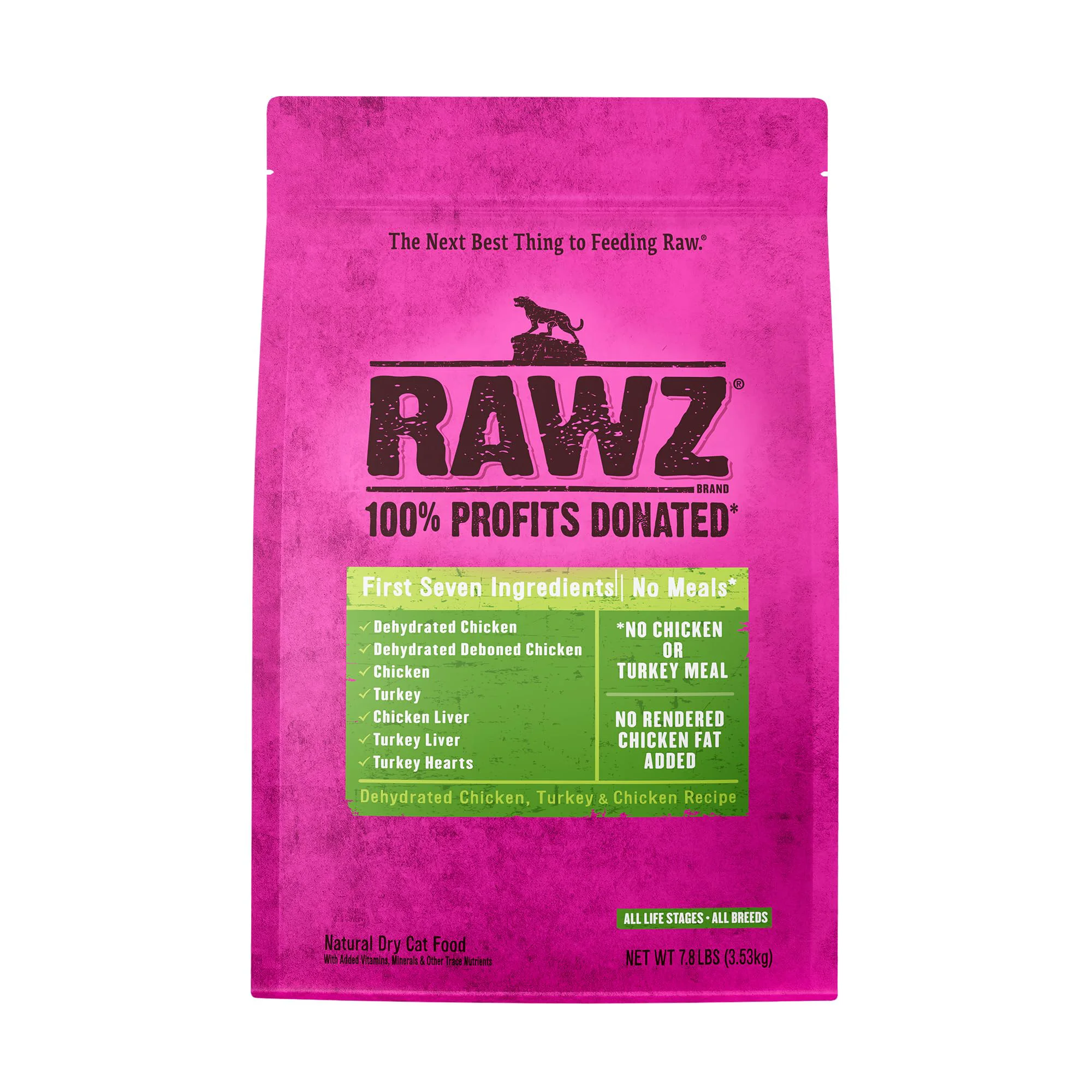 Trusted Rawz Dehydrated Chicken Turkey Chicken Recipe Natural Meal Dry Cat Food - 7.8 lb Optimized