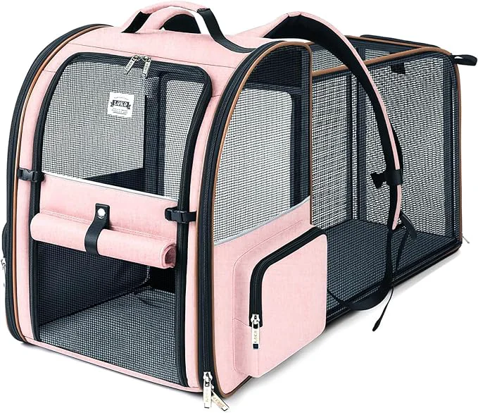 Relaxed Lekebobor Large Cat Backpack Carrier Expandable Foldable Pet Carrier Backpack Fast
