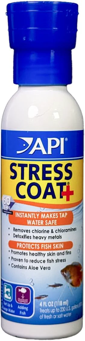 Expertly Made API STRESS COAT Aquarium Water Conditioner 4-Ounce Bottle Eco-Friendly