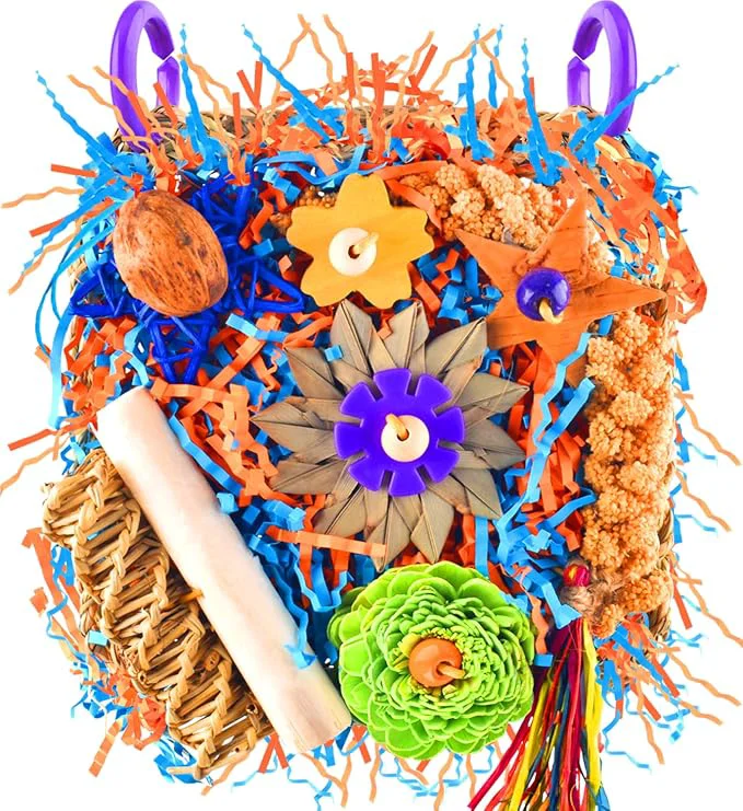 Healthy KATUMO Bird Toys Cockatiel Foraging Shredder Toys Fine Crafted