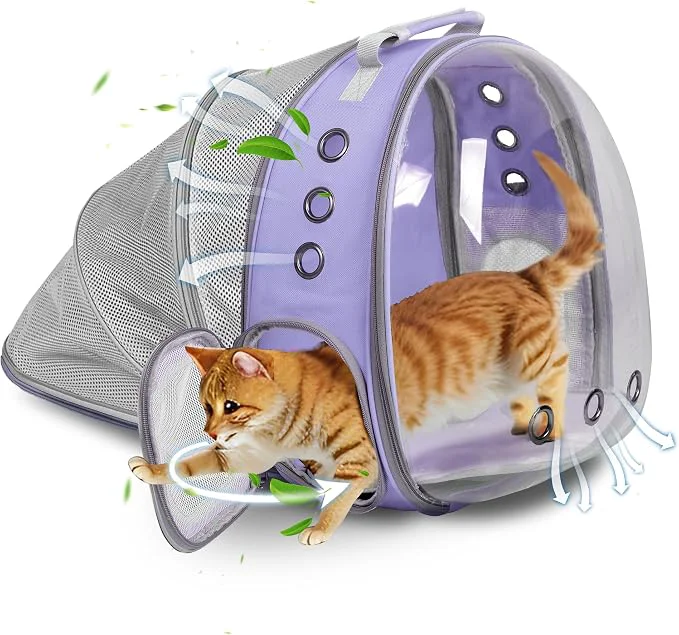 Consistent Cat Backpack Carrier Back Expandable Bubble Pet Carrier Backpack Authentic