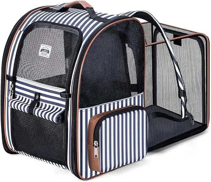 Next-Generation Lekebobor Large Cat Backpack Carrier Expandable Pet Carrier Backpack Contemporary