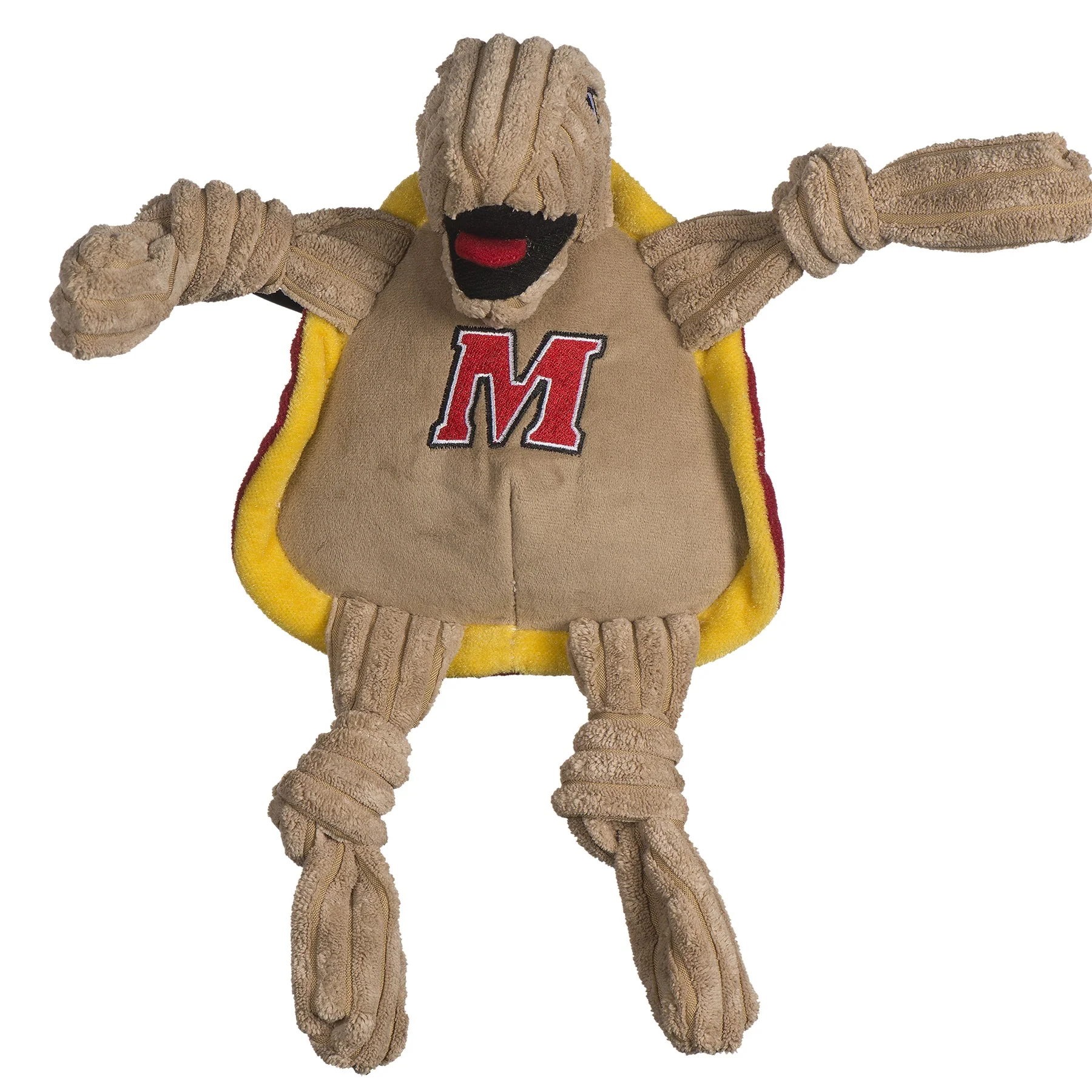 Authentic NCAA University of Maryland - Testudo the Terrapin Knottie® Plush Dog Toy Specialty