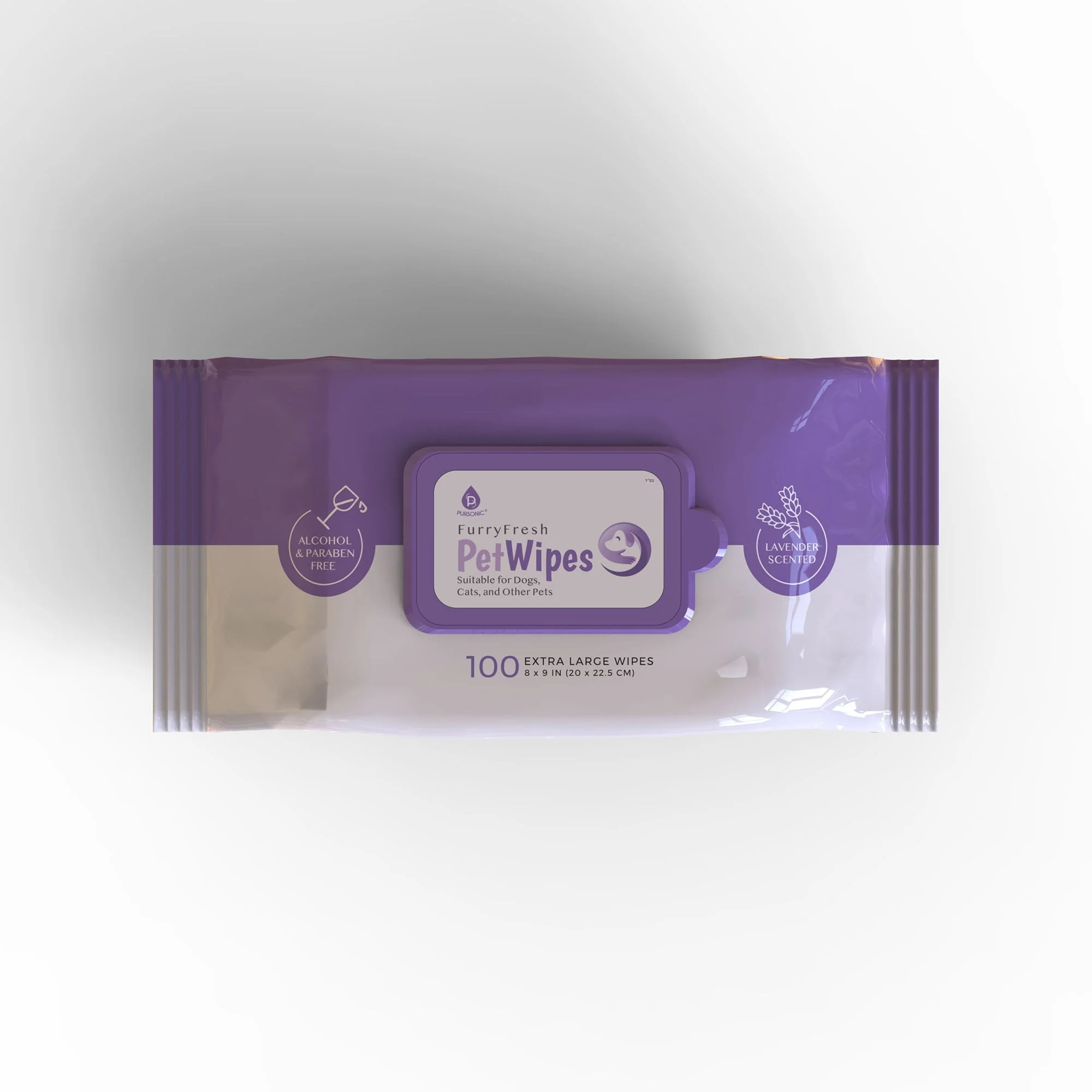 Responsible Furry Fresh Pet Wipes - Lavender Scented 100 Extra Large Wipes Clean